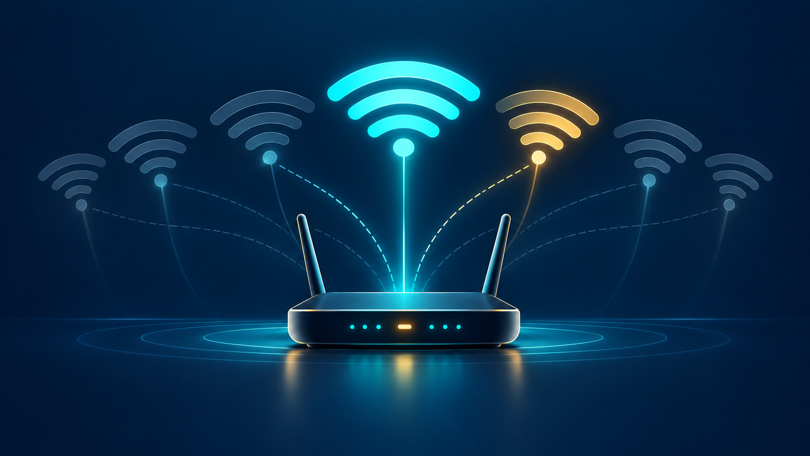 Home router using a clear Wi-Fi channel with less interference